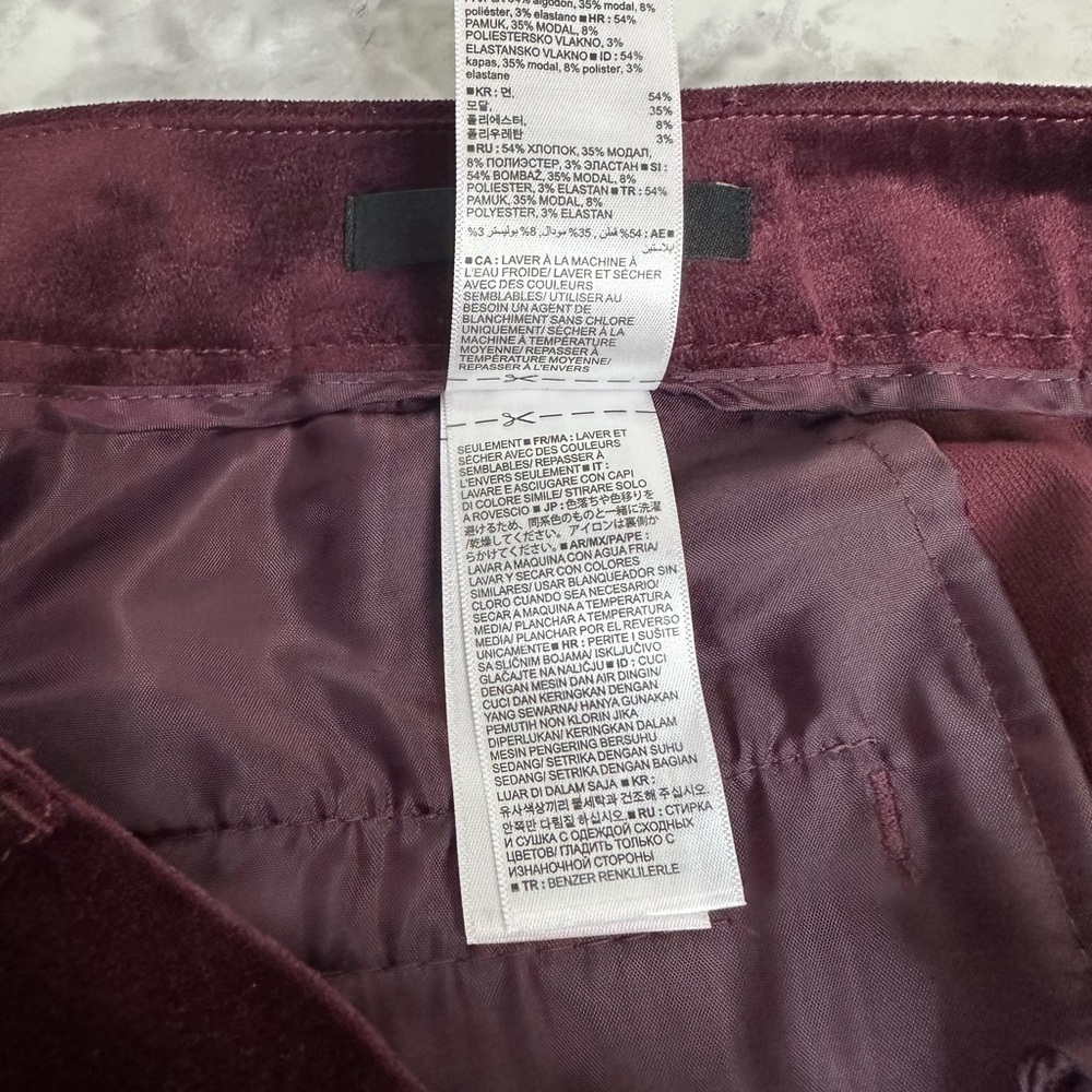 Burgundy Banana Republic Sloan Velvet size 6 - Picture 8 of 9